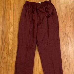 VENEZIA Women's Vintage 80s Burgundy Elastic Waist Pants ~ Sz 18/20 ~ NWT!